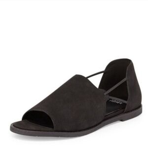 Eileen Fisher Spell Open Toe Dorsay Sandal Black Size 9